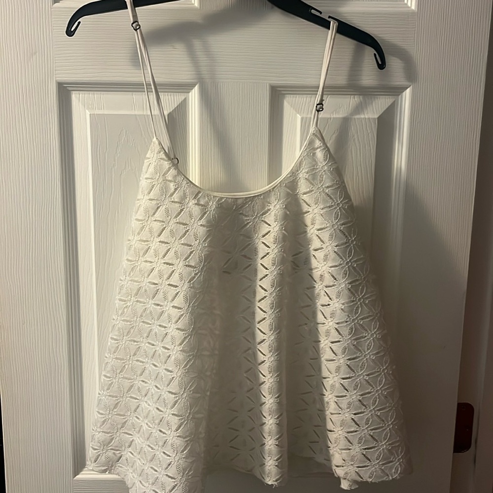 Show me your Mumu white crochet top